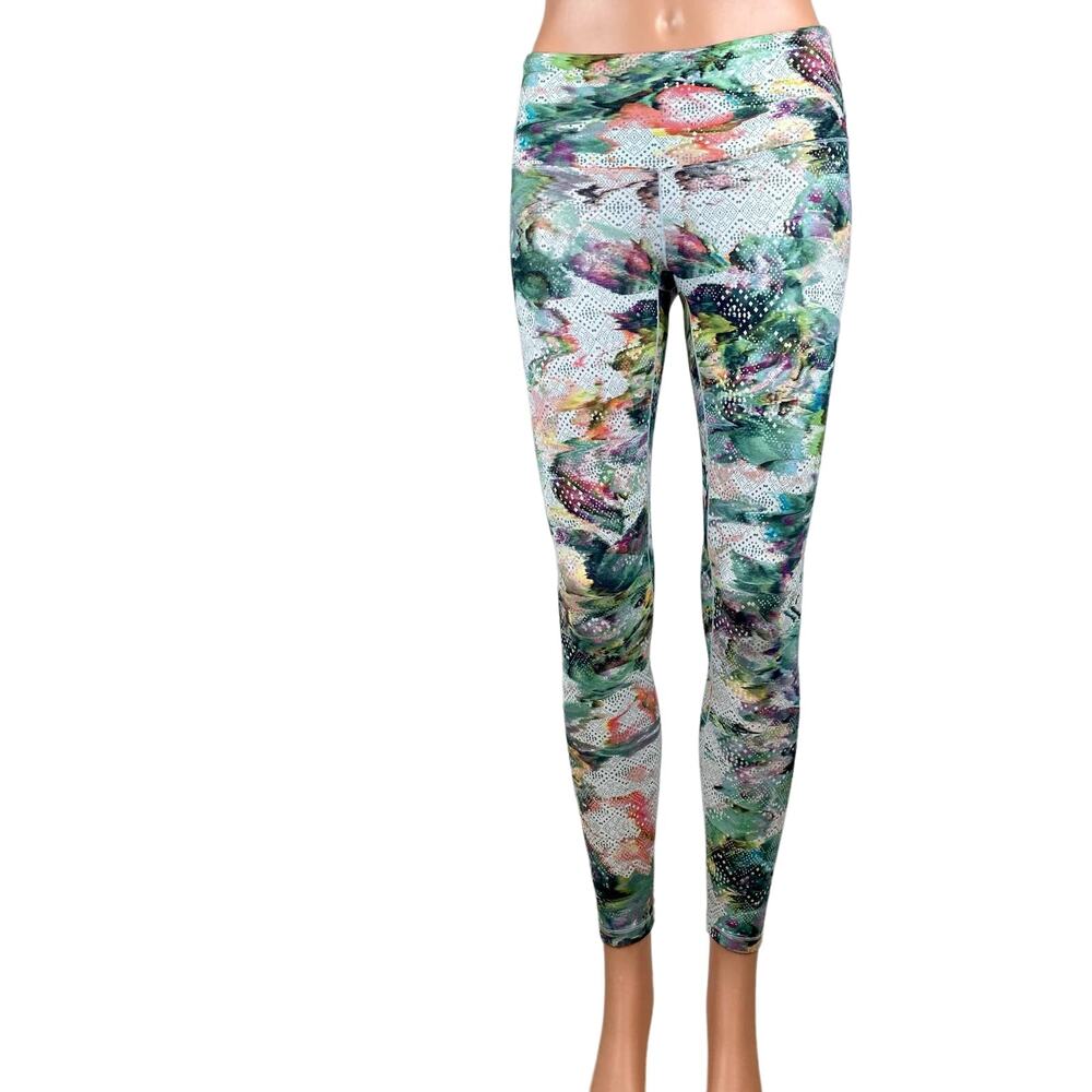 PrAna Activewear Multicolor Geometric Camo Floral Print Yoga Leggings Pants XS